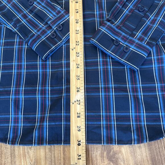 Columbia Men's Vapor Ridge III Plaid Button Down Shirt Large Blue Multi New - Picture 3 of 5